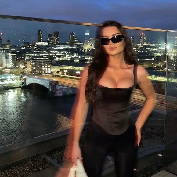 House of CB Tops - House of CB LIKE NEW Black Rafa Satin Corset!!